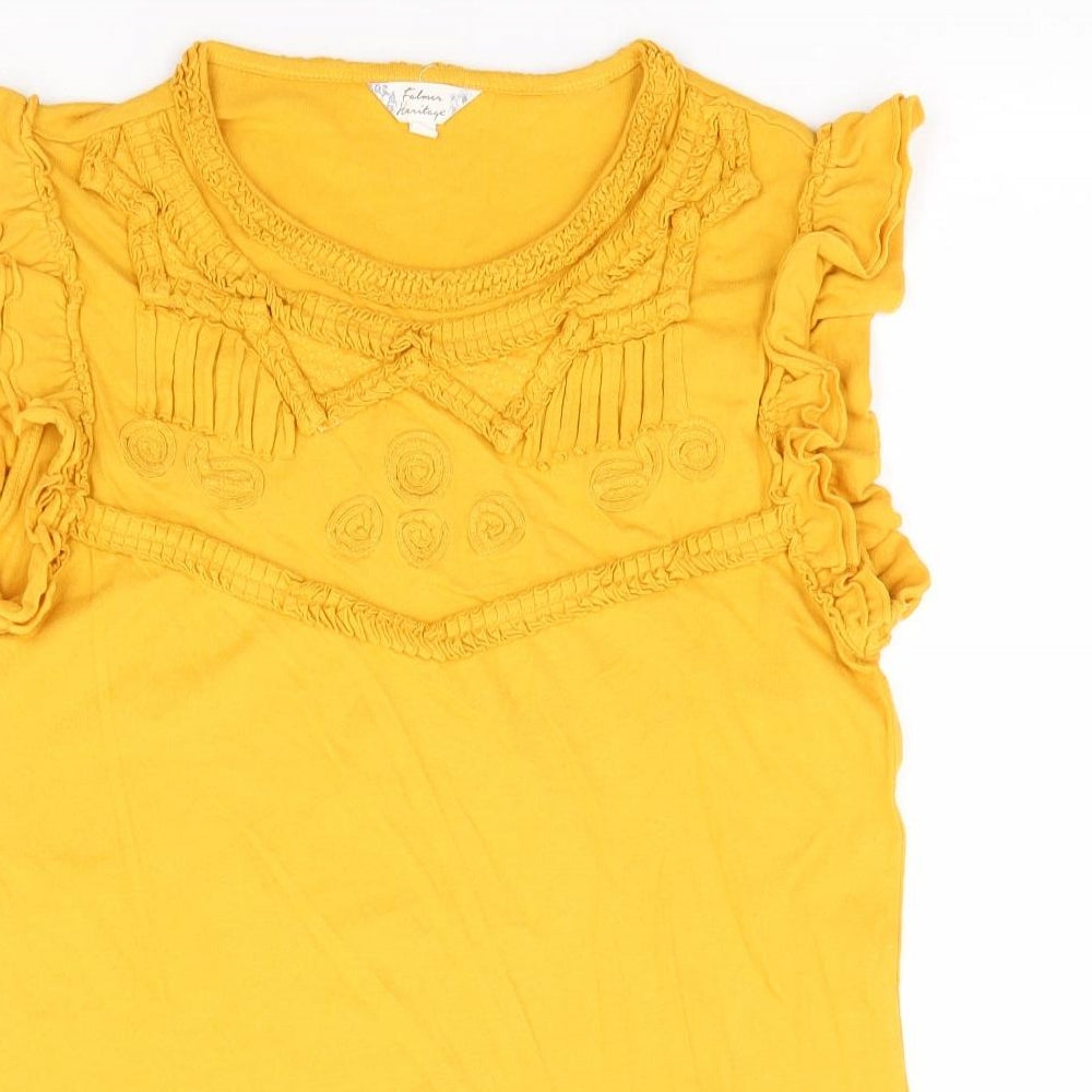 Womens UK Size 8 Falmer Heritage Yellow Jersey Tank