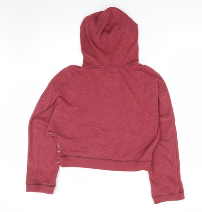 Hollister Womens Red Cotton Pullover Hoodie Size XS Pullover - Batwing Cropped