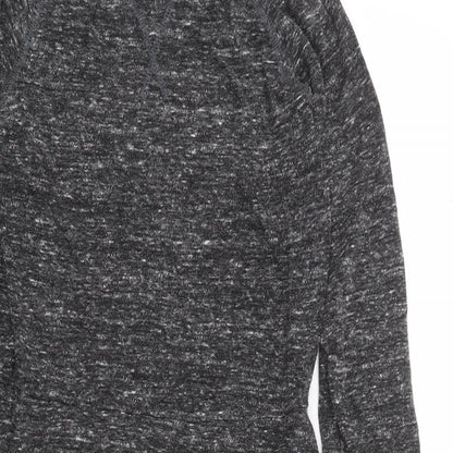 Zara Womens Grey Viscose Bodycon Size S Round Neck Pullover