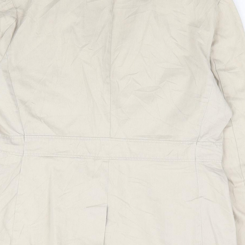 Modernwoman Womens Beige 100% Cotton Jacket Suit Jacket Size 14
