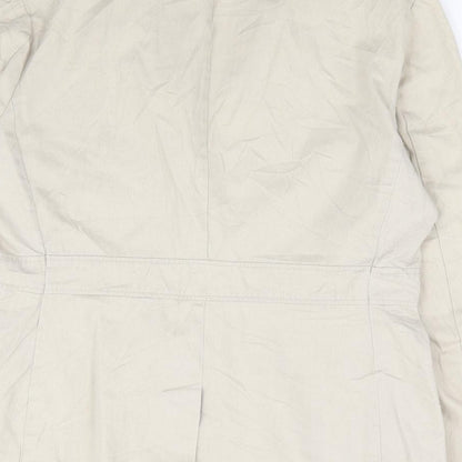 Modernwoman Womens Beige 100% Cotton Jacket Suit Jacket Size 14