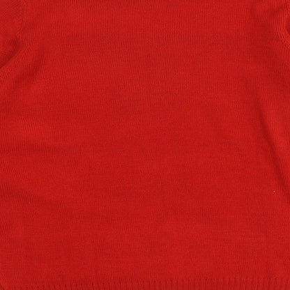 Avenue Mens Red Round Neck Acrylic Pullover Jumper Size L - Santa Jumper