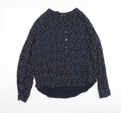 Womens UK Size 10 Marks and Spencer Blue Basic Blouse