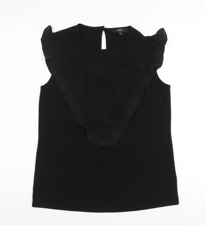 Womens UK Size 8 NEXT Black Basic Blouse