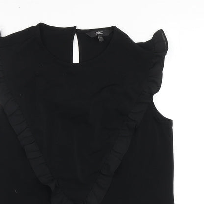 Womens UK Size 8 NEXT Black Basic Blouse