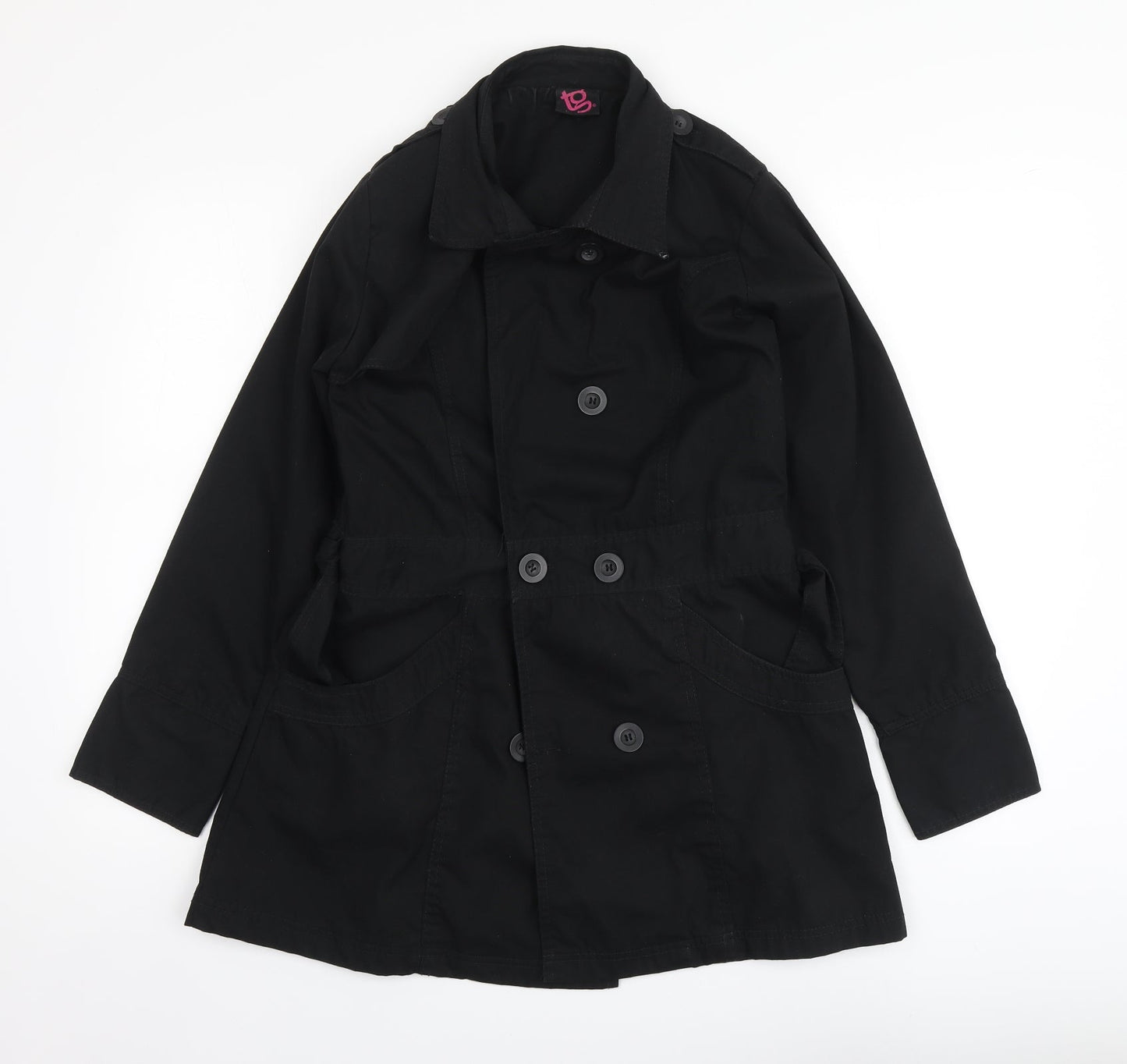 Womens UK Size 10 TG Black Pea Coat
