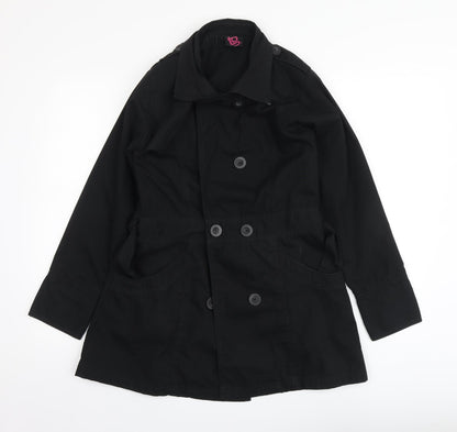 Womens UK Size 10 TG Black Pea Coat