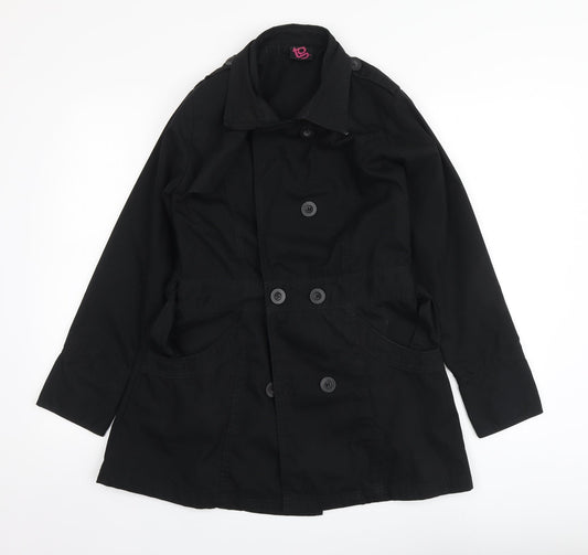 Womens UK Size 10 TG Black Pea Coat