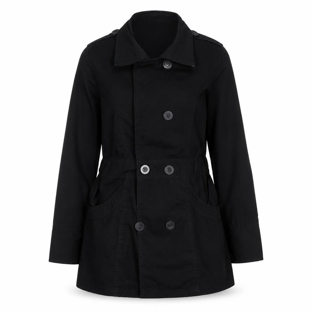 Womens UK Size 10 TG Black Pea Coat