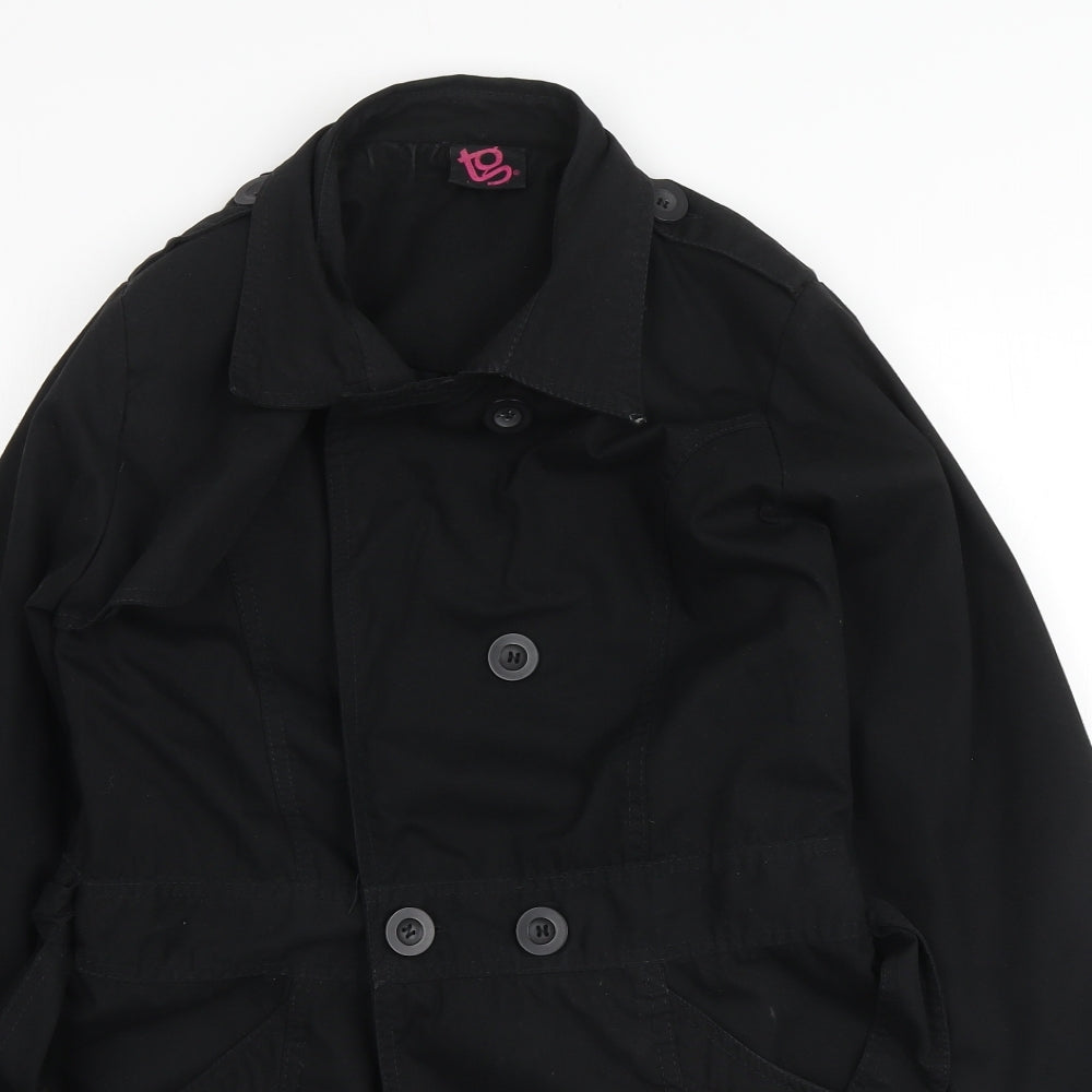 Womens UK Size 10 TG Black Pea Coat