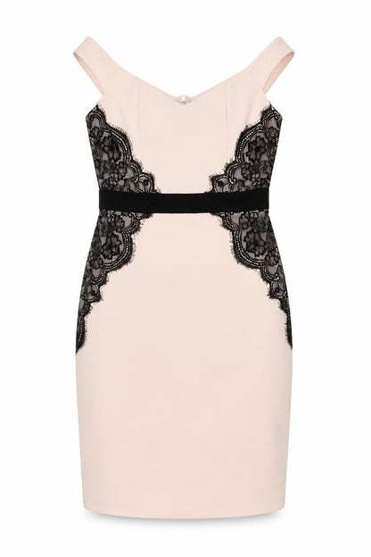 Amy Childs Womens Pink Geometric Polyester A-Line Size 12 Square Neck Zip