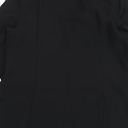 Womens UK Size 16 Design Essentials Black Basic Blouse