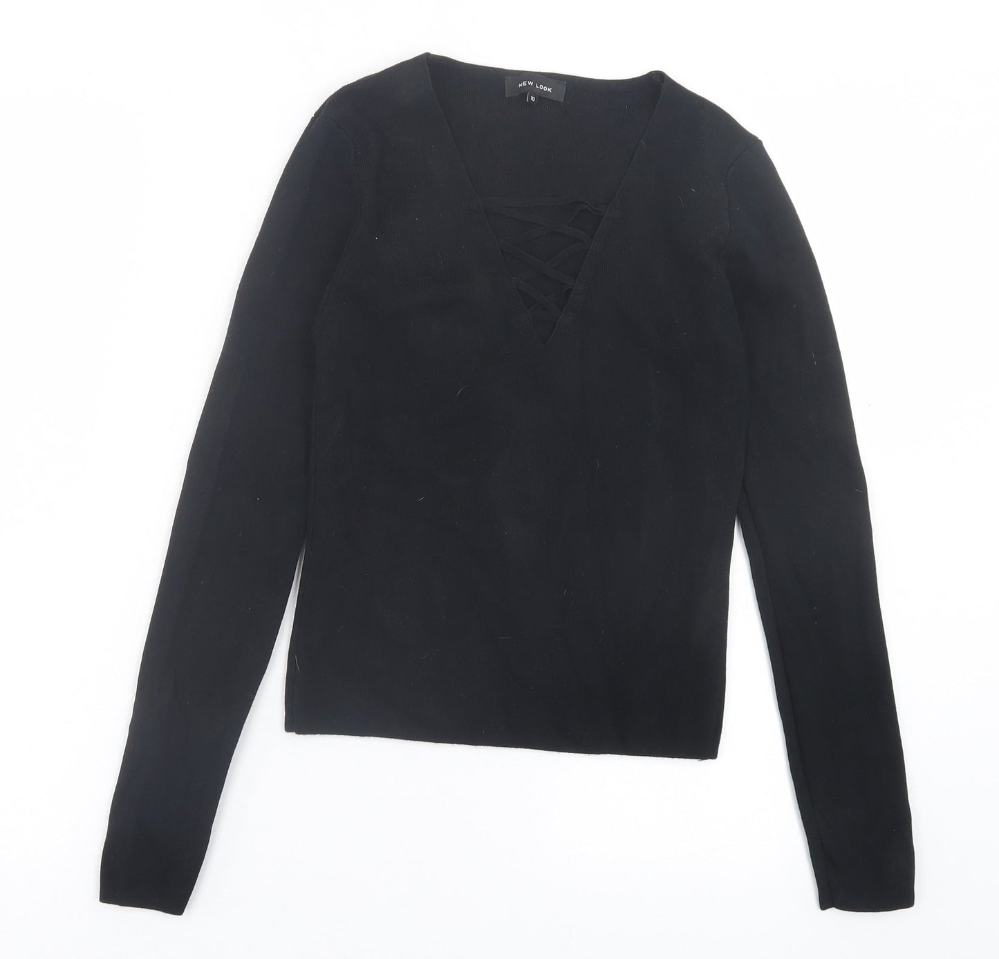 Womens UK Size 10 New Look Black Pullover Jumper