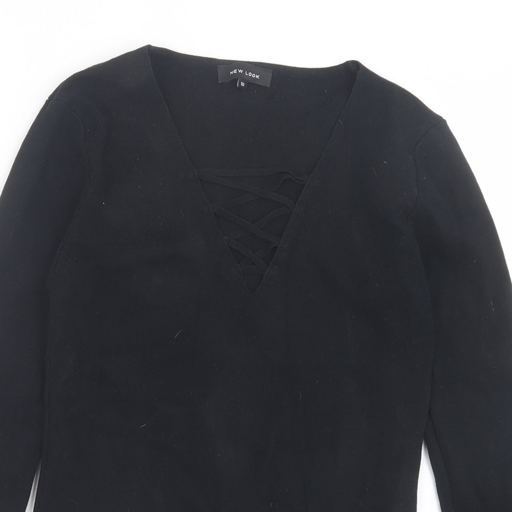 Womens UK Size 10 New Look Black Pullover Jumper