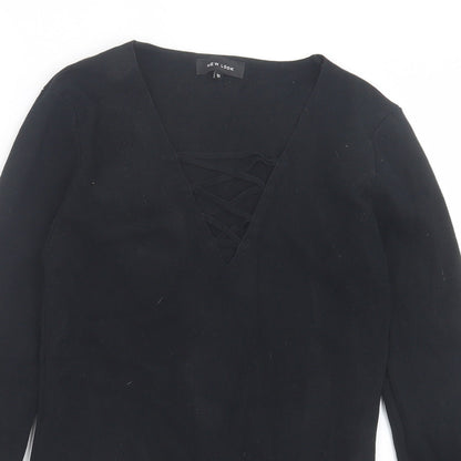 Womens UK Size 10 New Look Black Pullover Jumper