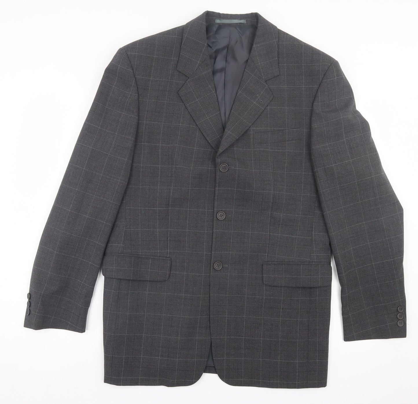 Mens UK Size 40 Preworn Regular Grey Suit Jacket