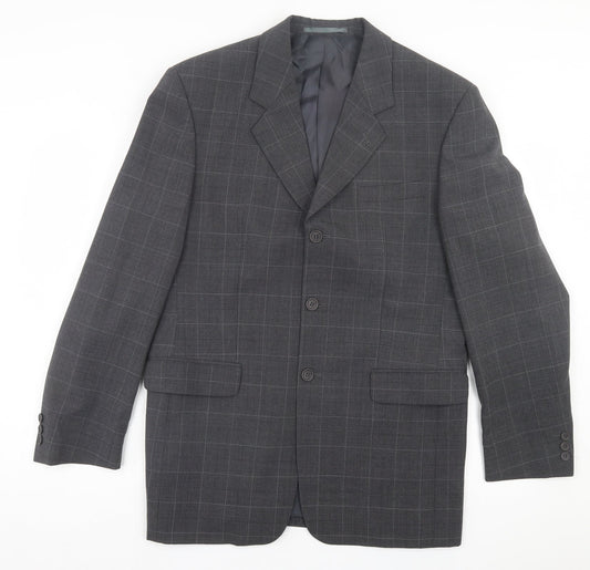 Mens UK Size 40 Preworn Regular Grey Suit Jacket