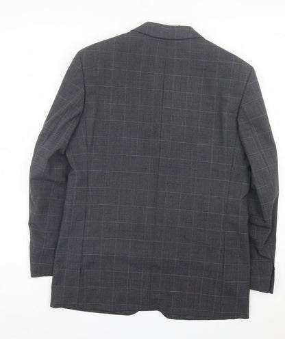Mens UK Size 40 Preworn Regular Grey Suit Jacket