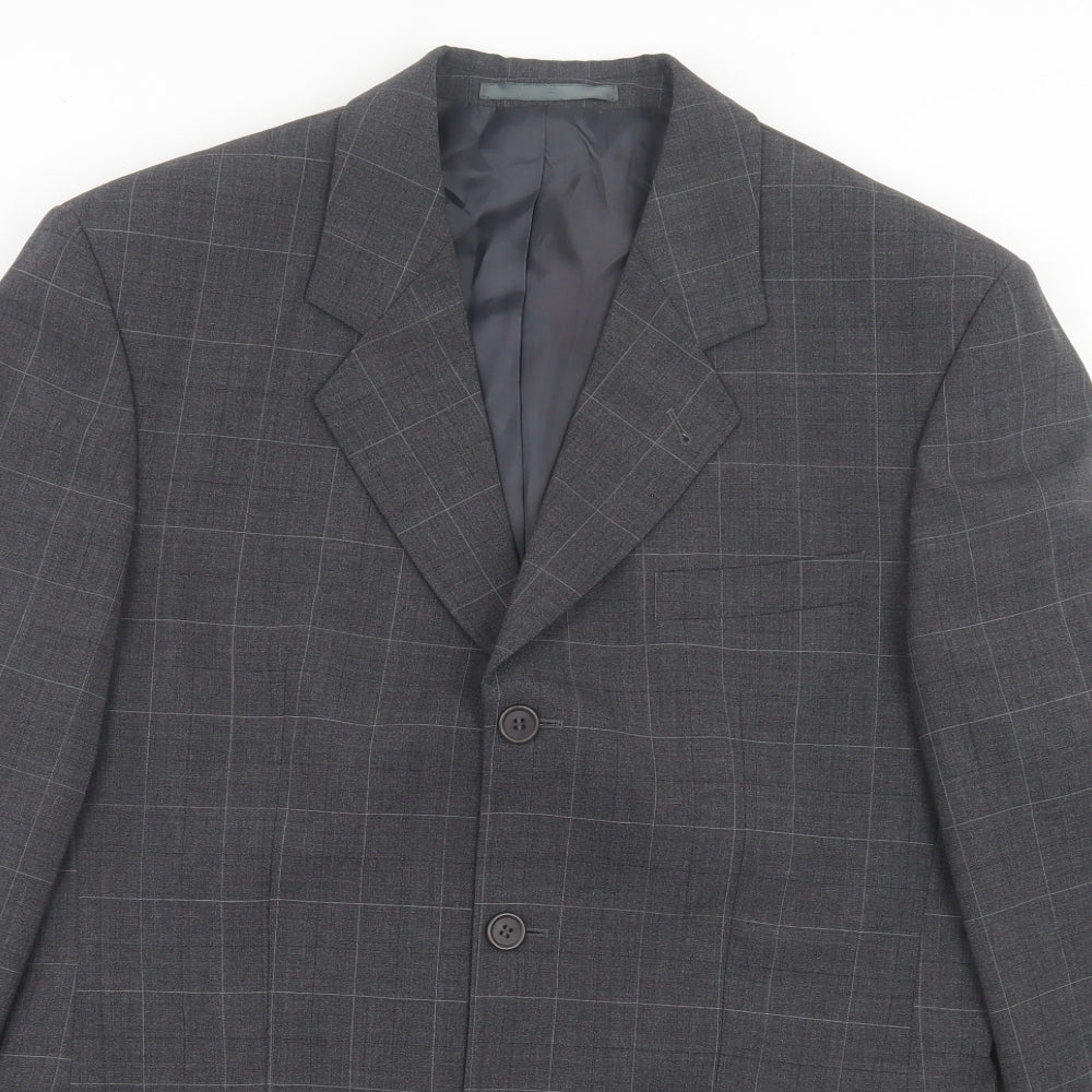 Mens UK Size 40 Preworn Regular Grey Suit Jacket