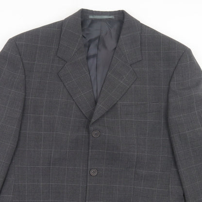 Mens UK Size 40 Preworn Regular Grey Suit Jacket