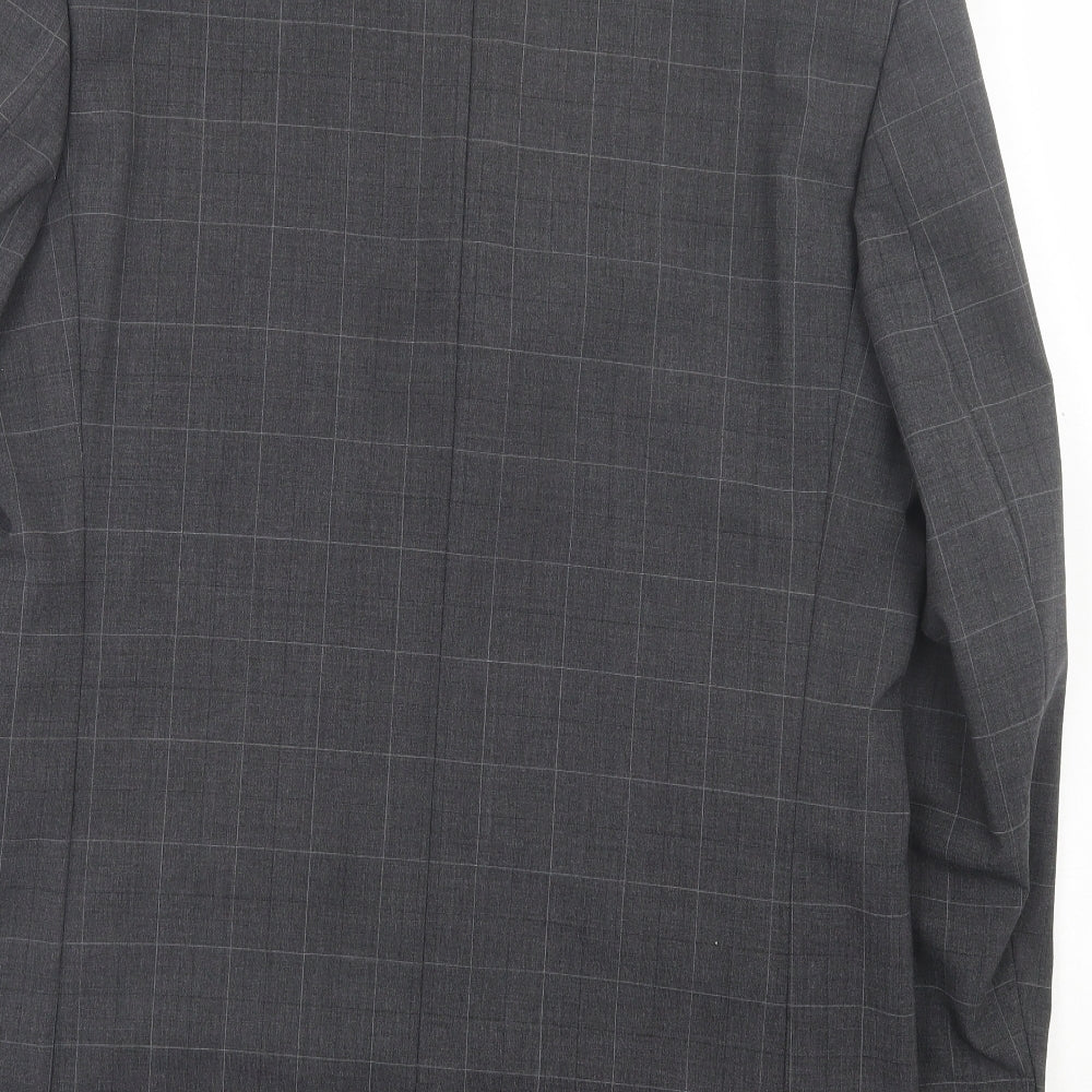 Mens UK Size 40 Preworn Regular Grey Suit Jacket