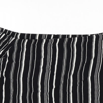 Womens UK Size 10 New Look Black Basic Blouse