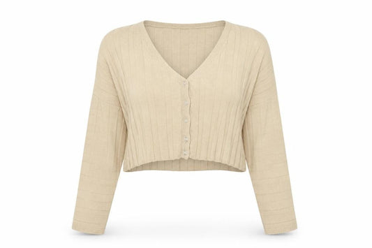 Womens UK Size 8 Missguided Beige Cardigan Jumper