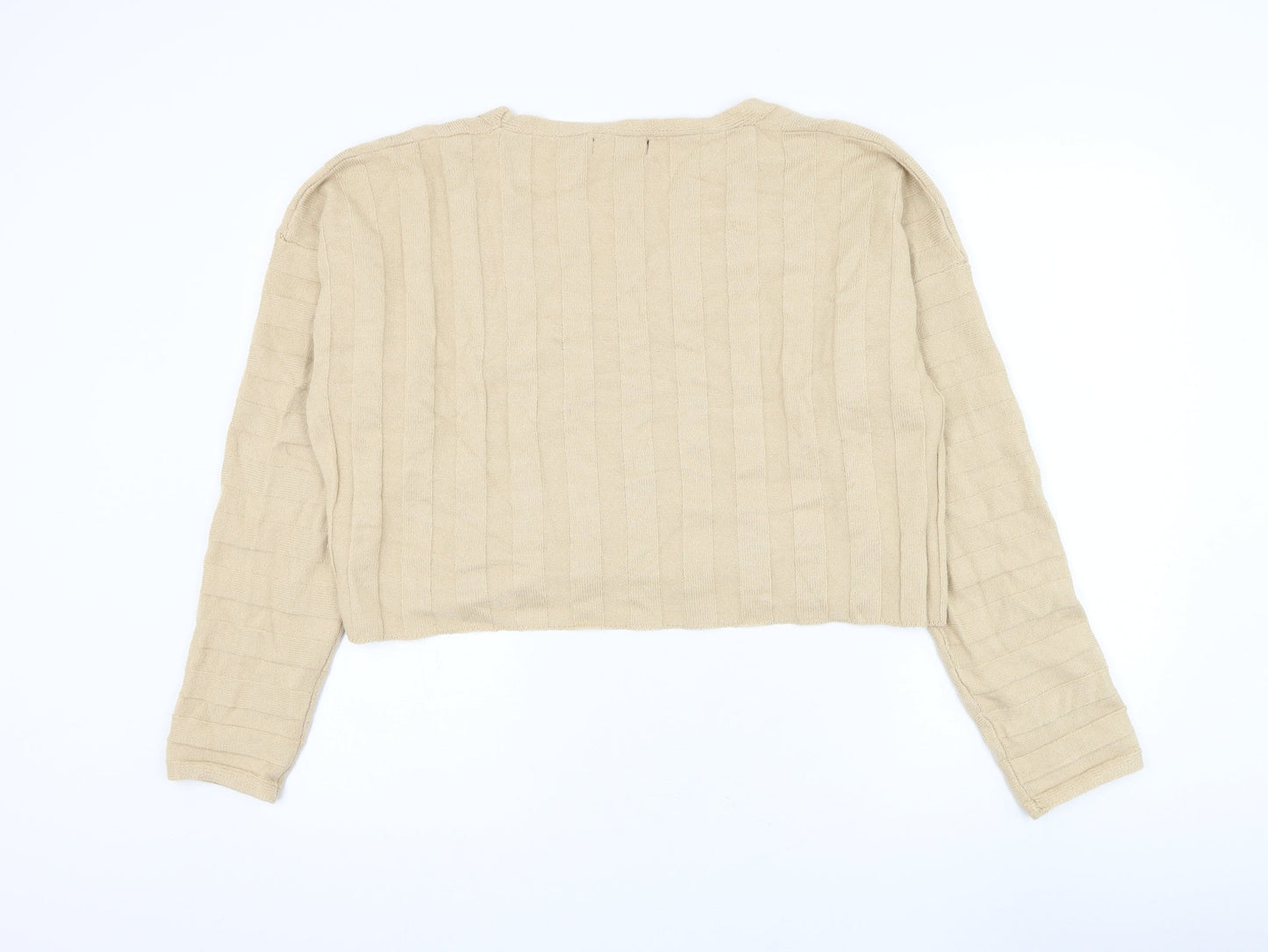 Womens UK Size 8 Missguided Beige Cardigan Jumper