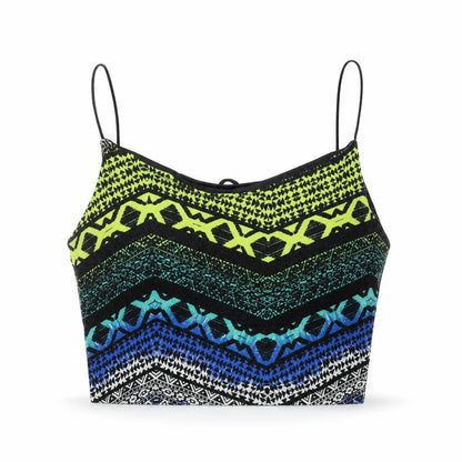 Womens UK Size 10 New Look Multicoloured Cropped Tank