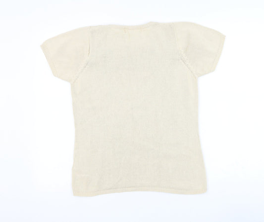 Womens UK Size 10 EWM Beige Pullover Jumper