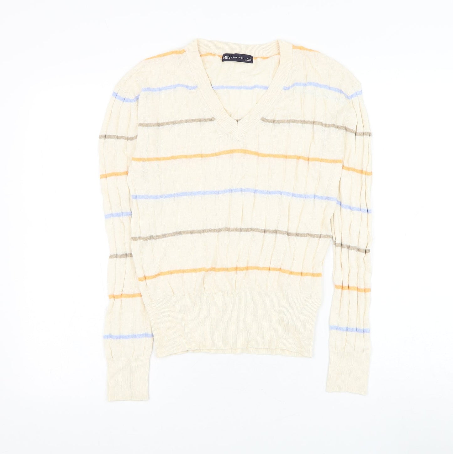 Womens UK Size S Marks and Spencer Beige Pullover Jumper