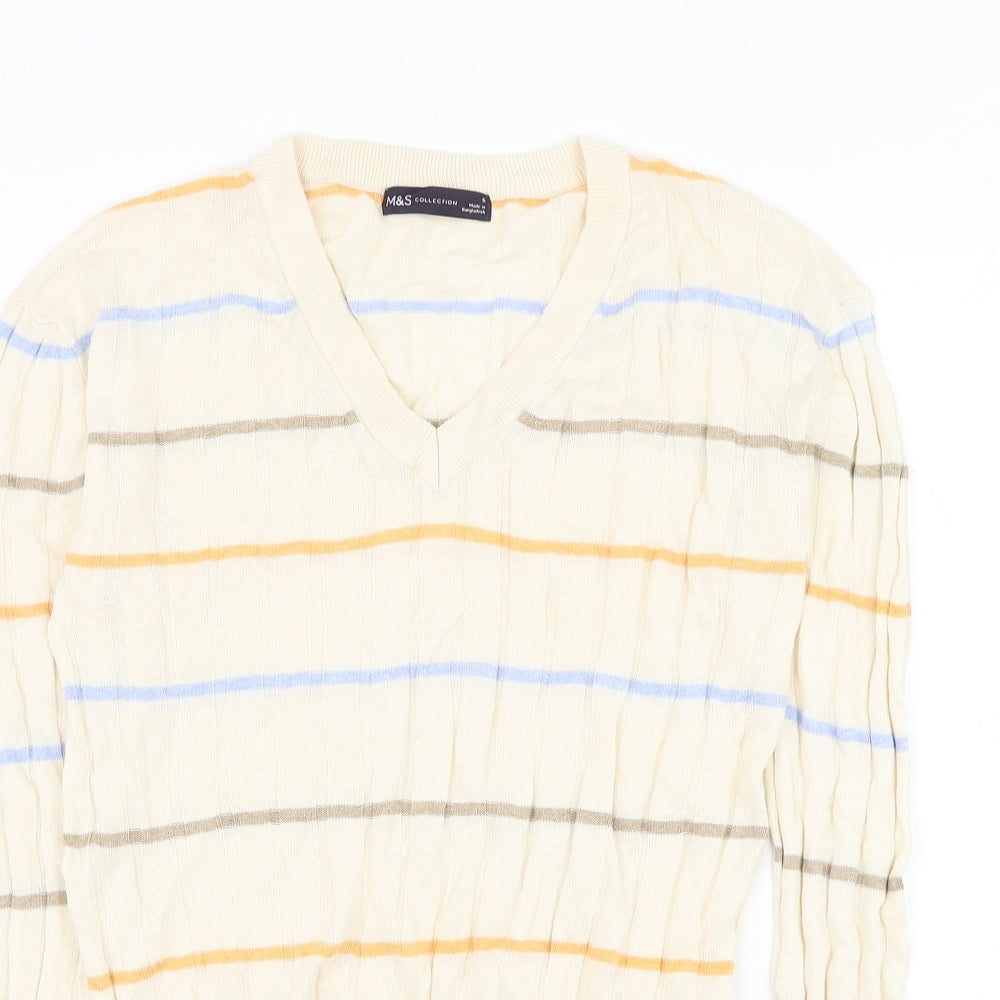 Womens UK Size S Marks and Spencer Beige Pullover Jumper