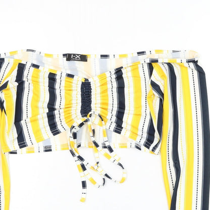 Womens UK Size 10 I-X London White Cropped Blouse