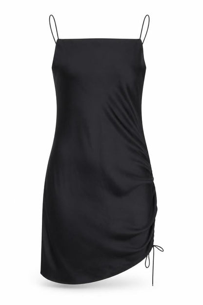 Topshop Womens Black Polyester Shift Size 8 Square Neck Pullover