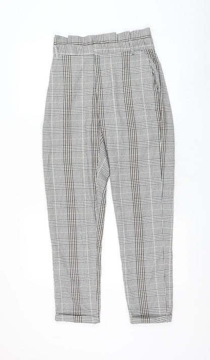 Womens UK Size S Sinsay Regular Fit Carrot White Trousers