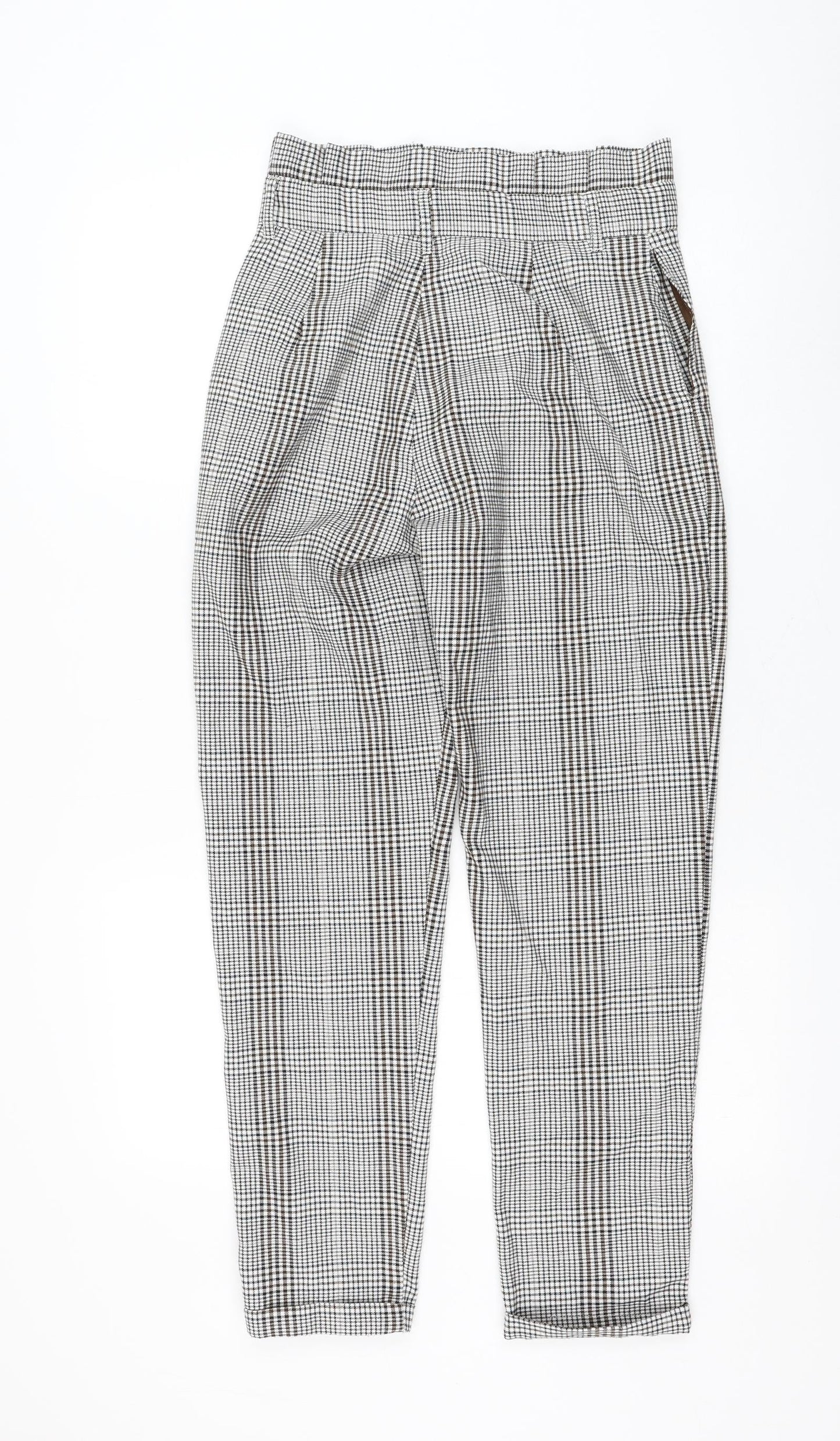 Womens UK Size S Sinsay Regular Fit Carrot White Trousers