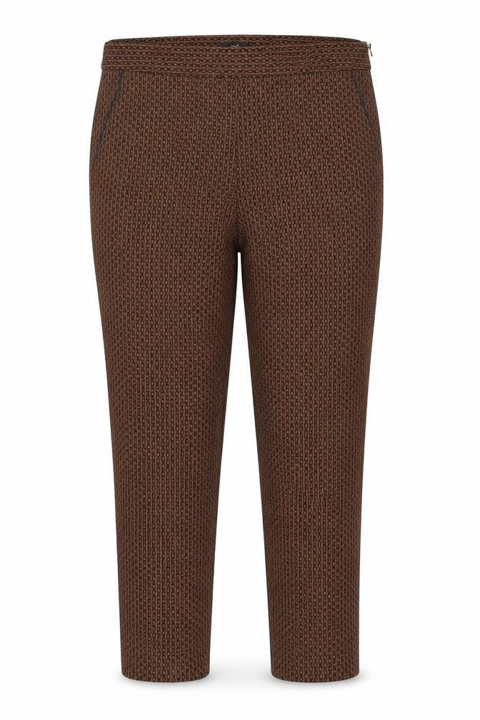 Womens UK Size 20 F&F Regular Fit Carrot Brown Trousers