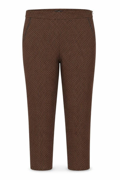 Womens UK Size 20 F&F Regular Fit Carrot Brown Trousers