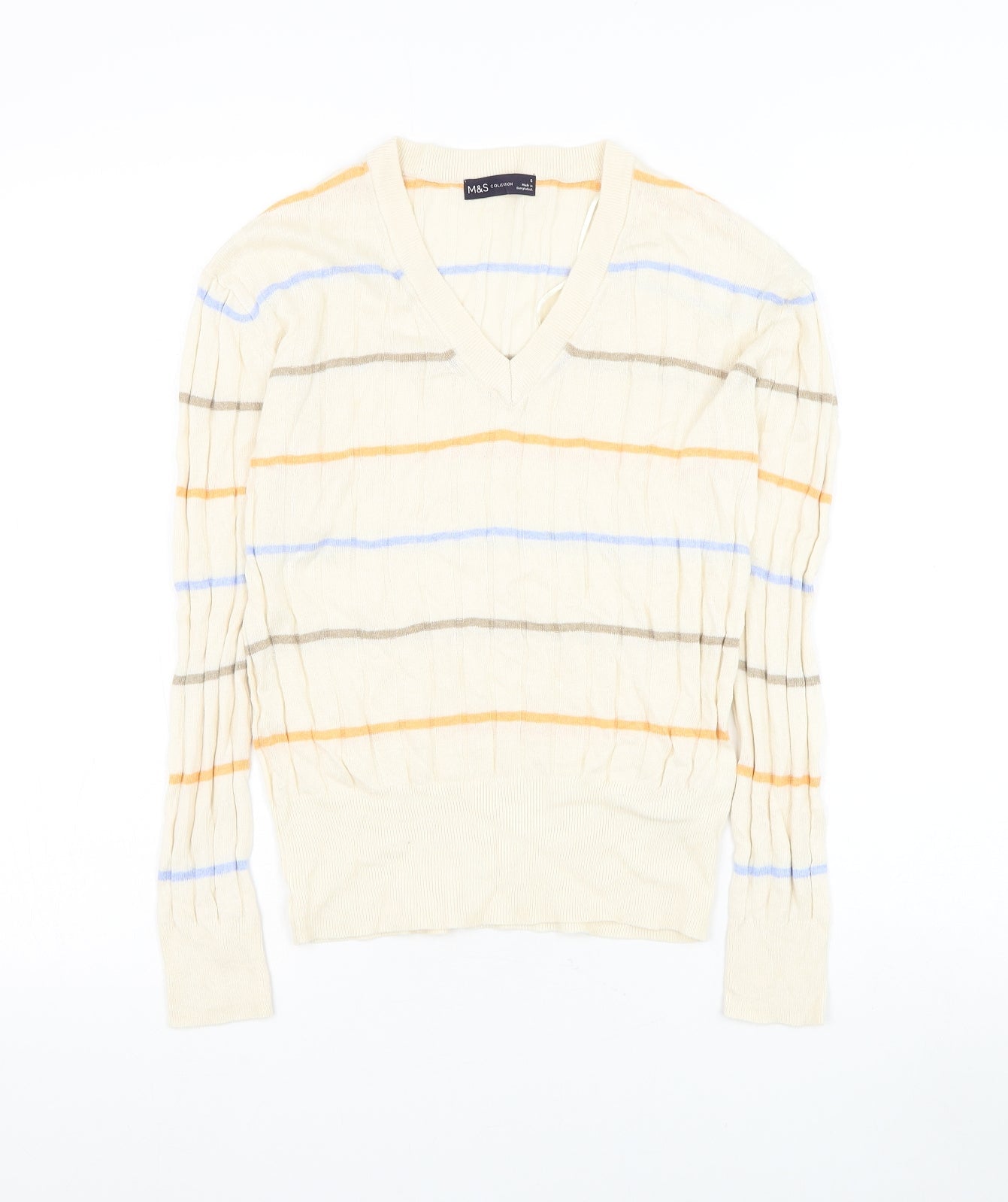 Womens UK Size S Marks and Spencer Beige Pullover Jumper