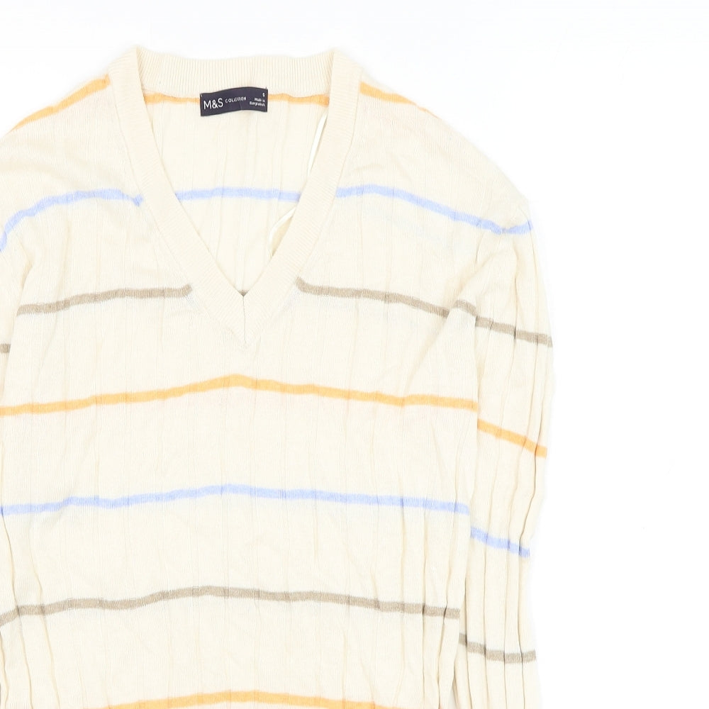 Womens UK Size S Marks and Spencer Beige Pullover Jumper