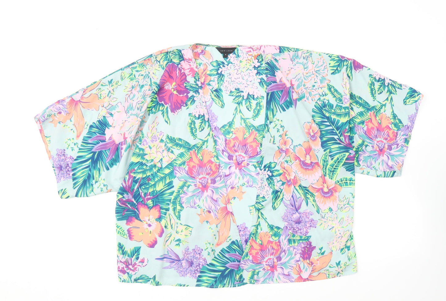 Womens UK Size 8 New Look Multicoloured Kimono Blouse