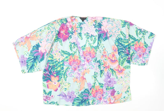 Womens UK Size 8 New Look Multicoloured Kimono Blouse
