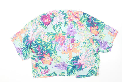 Womens UK Size 8 New Look Multicoloured Kimono Blouse