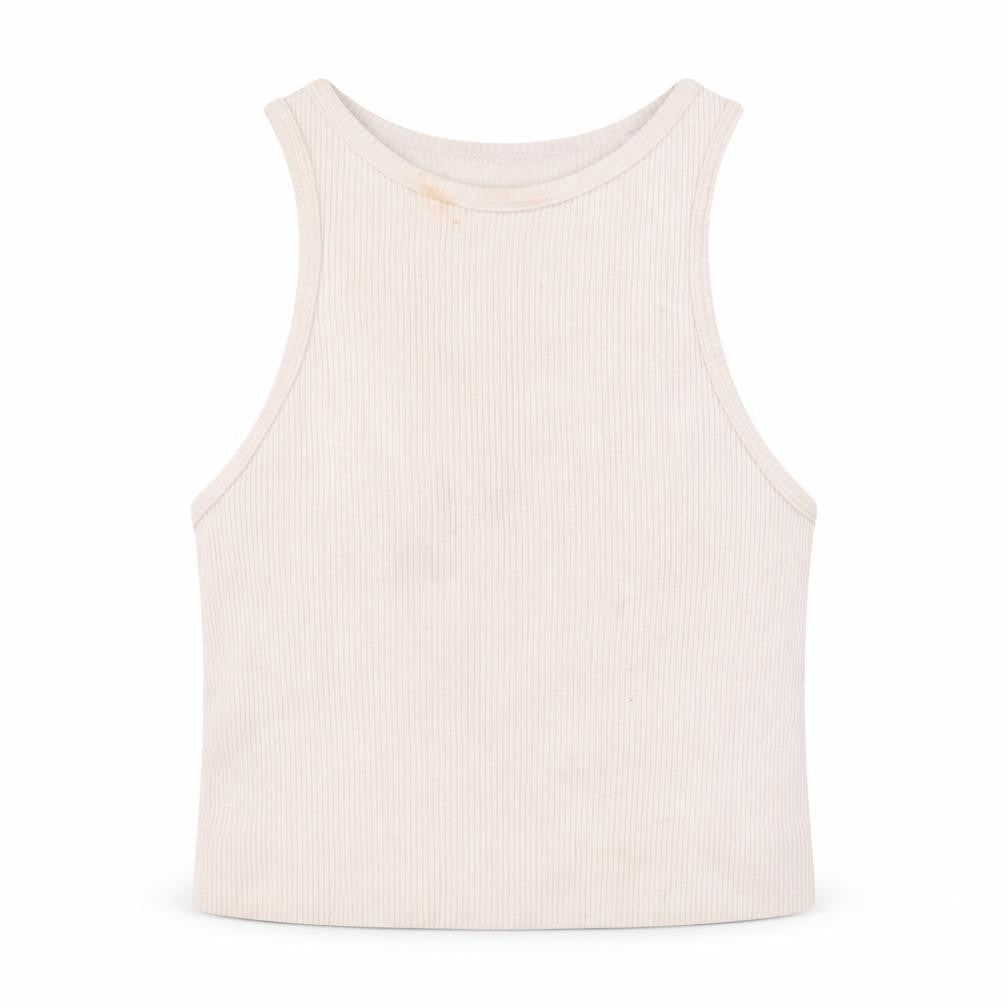 Womens UK Size XS Dunnes Stores Ivory Cropped Tank