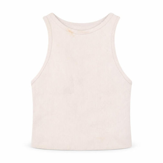 Womens UK Size XS Dunnes Stores Ivory Cropped Tank