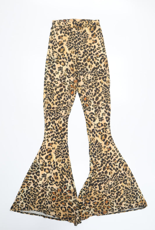 Womens UK Size 6 PRETTYLITTLETHING Regular Fit  Brown Trousers