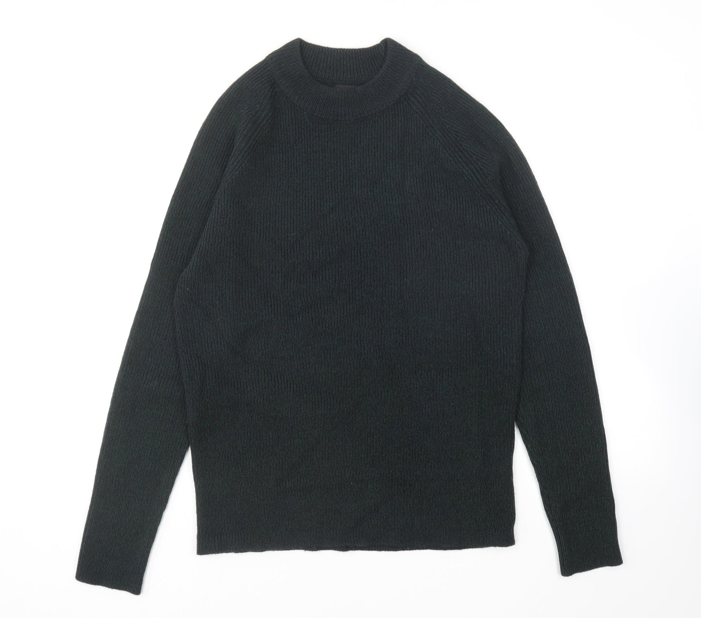 Burton Mens Green Round Neck Acrylic Pullover Jumper Size M