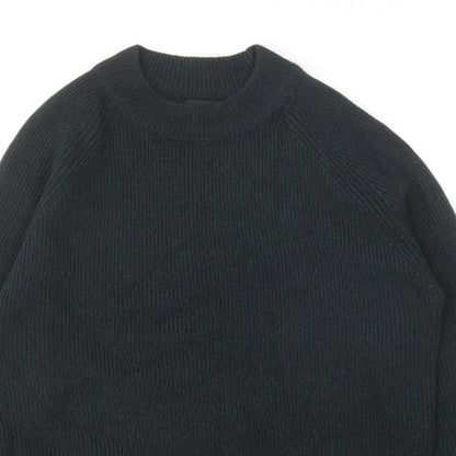 Burton Mens Green Round Neck Acrylic Pullover Jumper Size M
