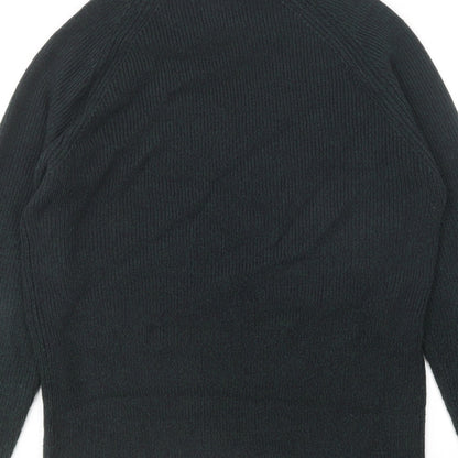 Burton Mens Green Round Neck Acrylic Pullover Jumper Size M