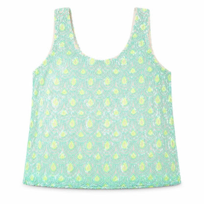 Womens UK Size 16 Poppy Lux Green Basic Tank